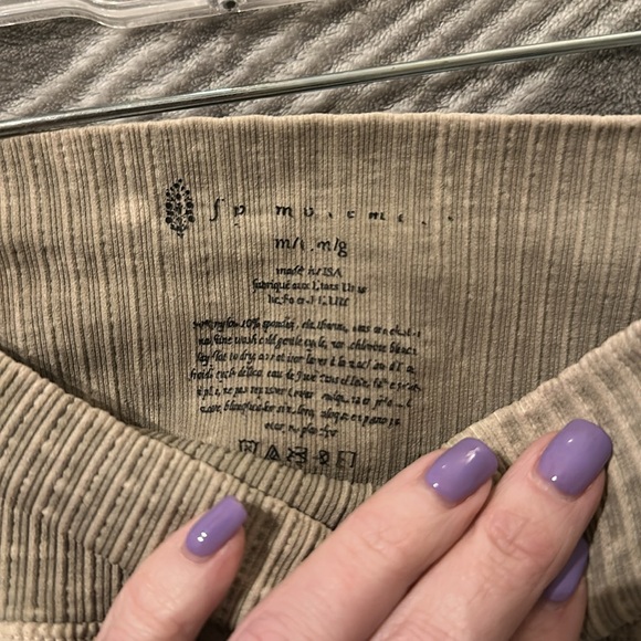 Free People Beige Flared Leggings - Picture 3 of 4